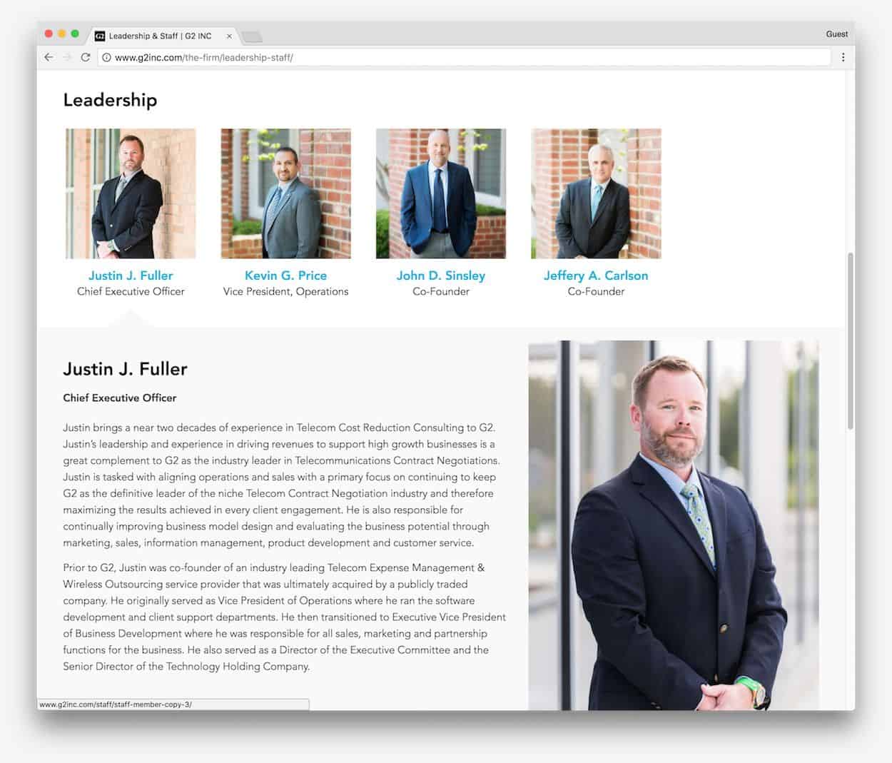  consulting firm leadership page