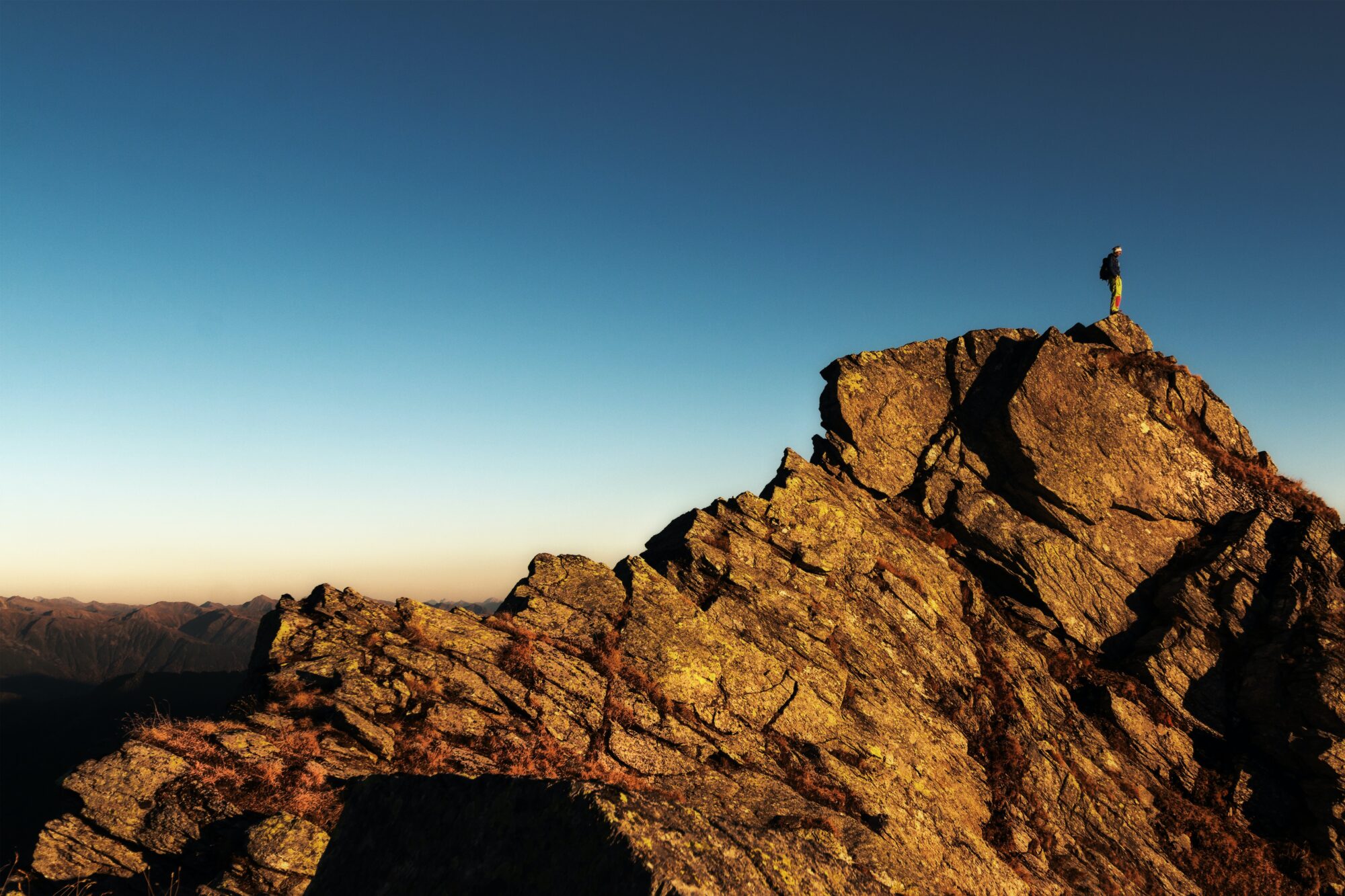 Man on mountain